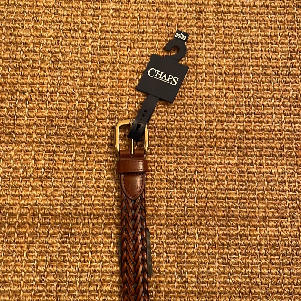 NWT Chaps Braided Brown Belt 30-32 (children’s large)